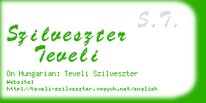 szilveszter teveli business card